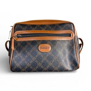 Vintage 1989 Bally Monogram Crossbody Bag | Made in Italy